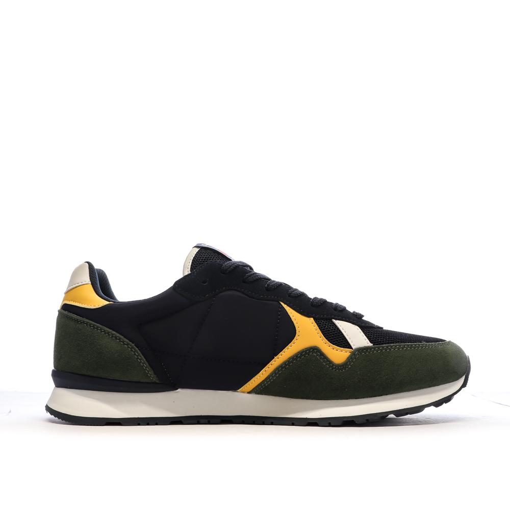 Baskets Marine/Kaki/Jaune Homme Pepe jeans Brit Heritage vue 2