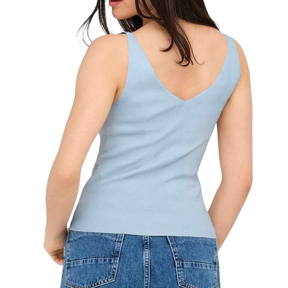 Débardeur en Maille Bleu Clair Femme JDY Nanna 15180497 vue 2