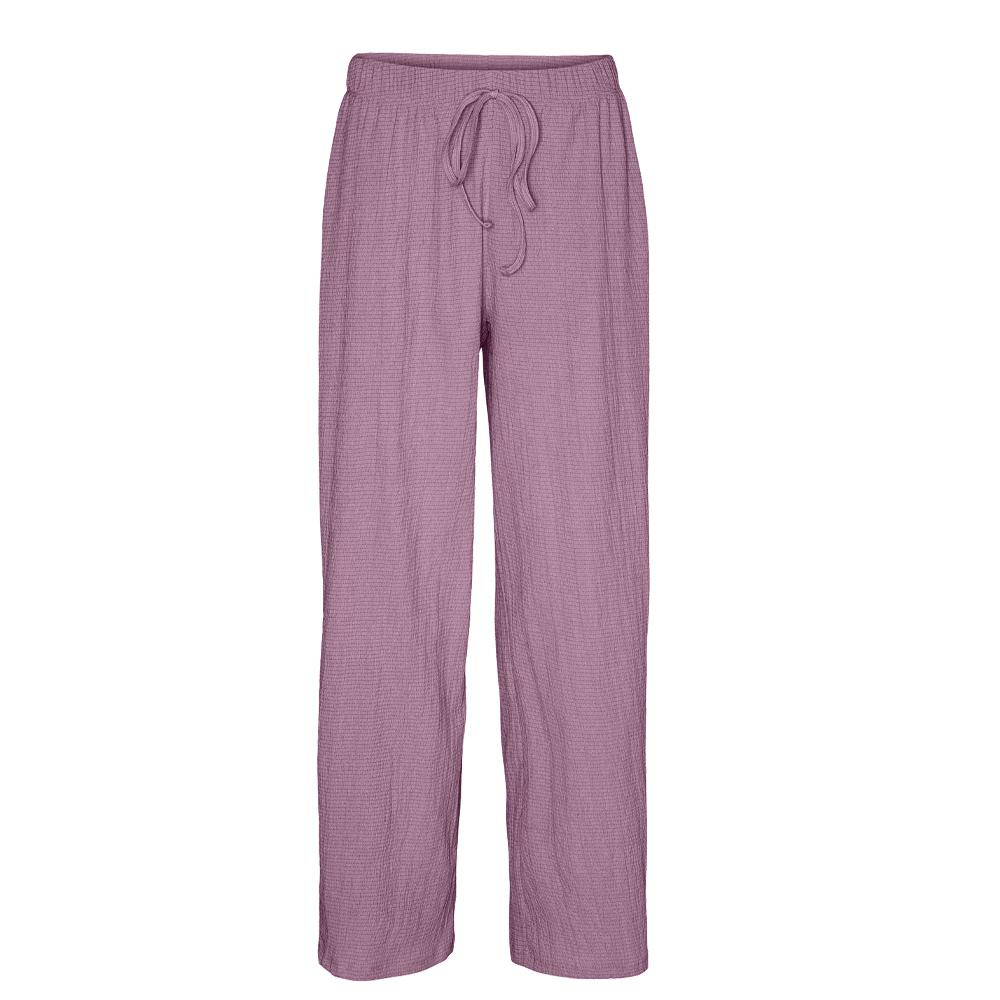 Pantalon Fluide Mauve Femme Vero Moda Luna pas cher