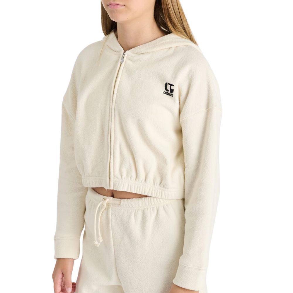 Sweat Zippé Fille Écru Le Temps Des Cerises Mirategi pas cher