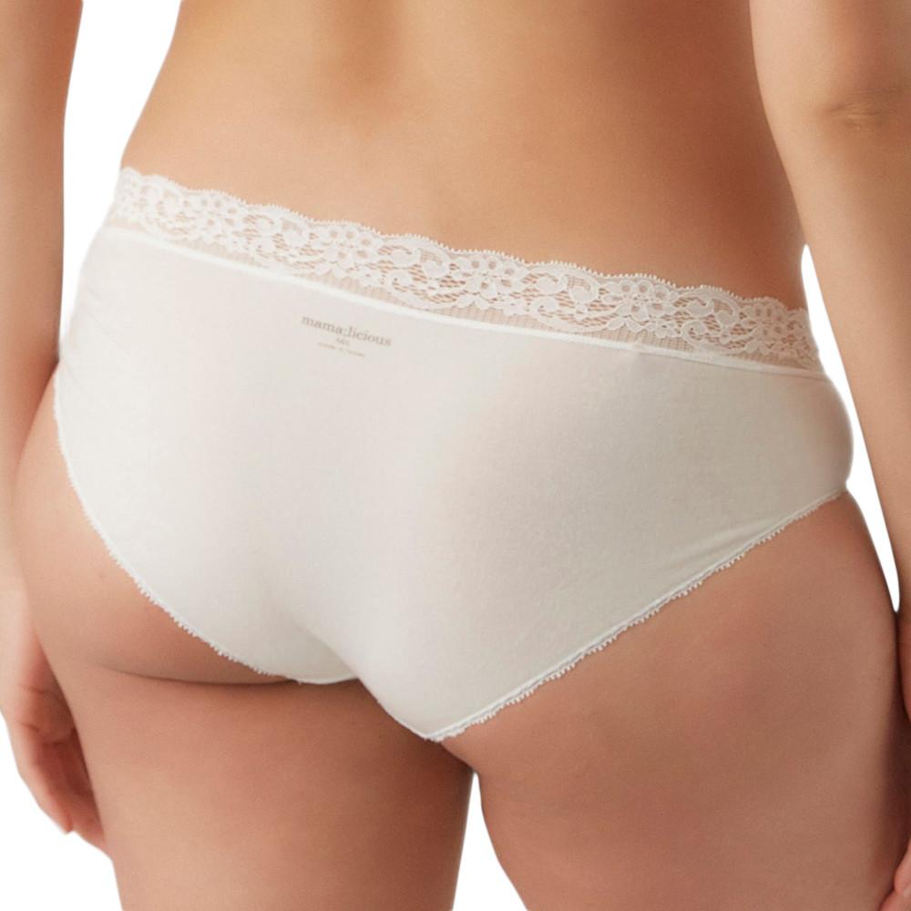 x2 Culottes de Grossesse Blanche/Noir Femme Mamalicious Panties vue 2