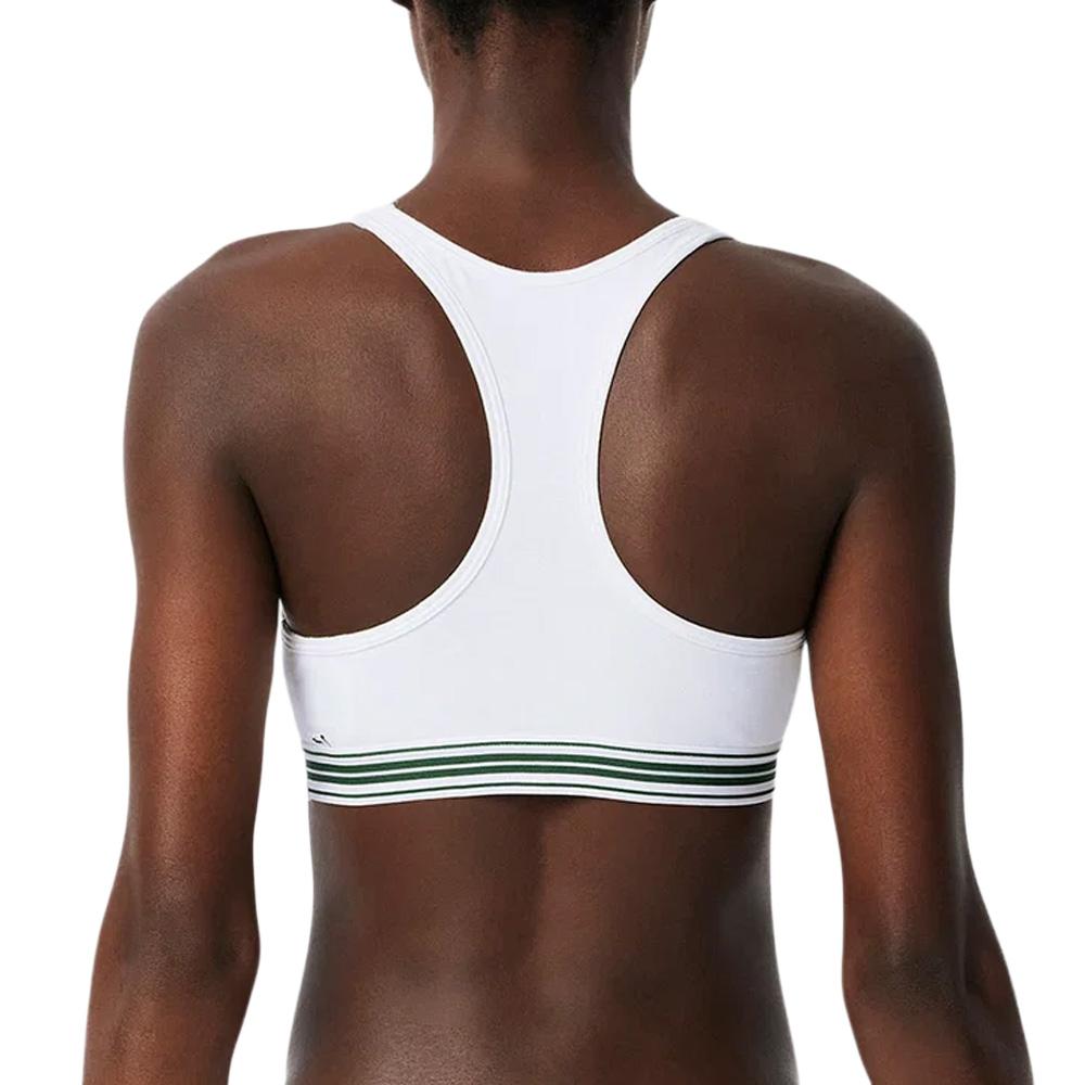 Brassière Blanc Femme Lacoste IF8626 vue 2