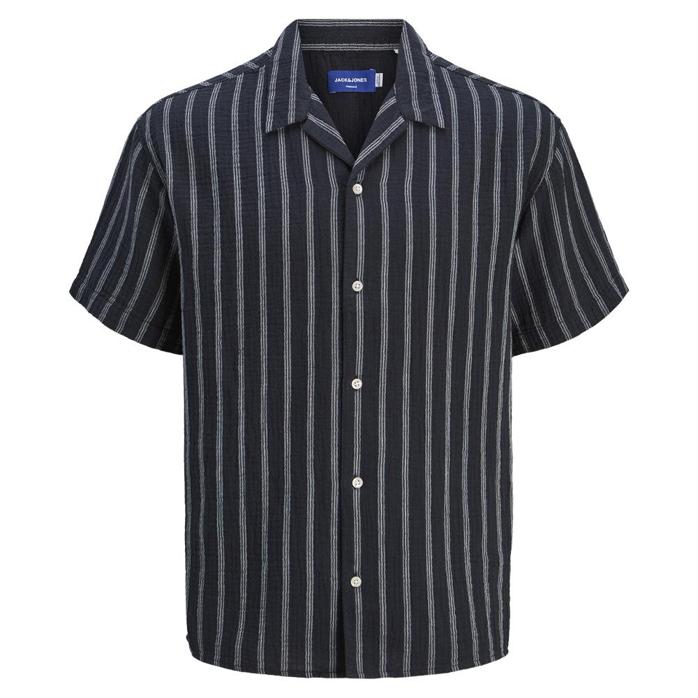 Chemisette Gaze de Coton Marine Homme Jack & Jones Reaster vue 3