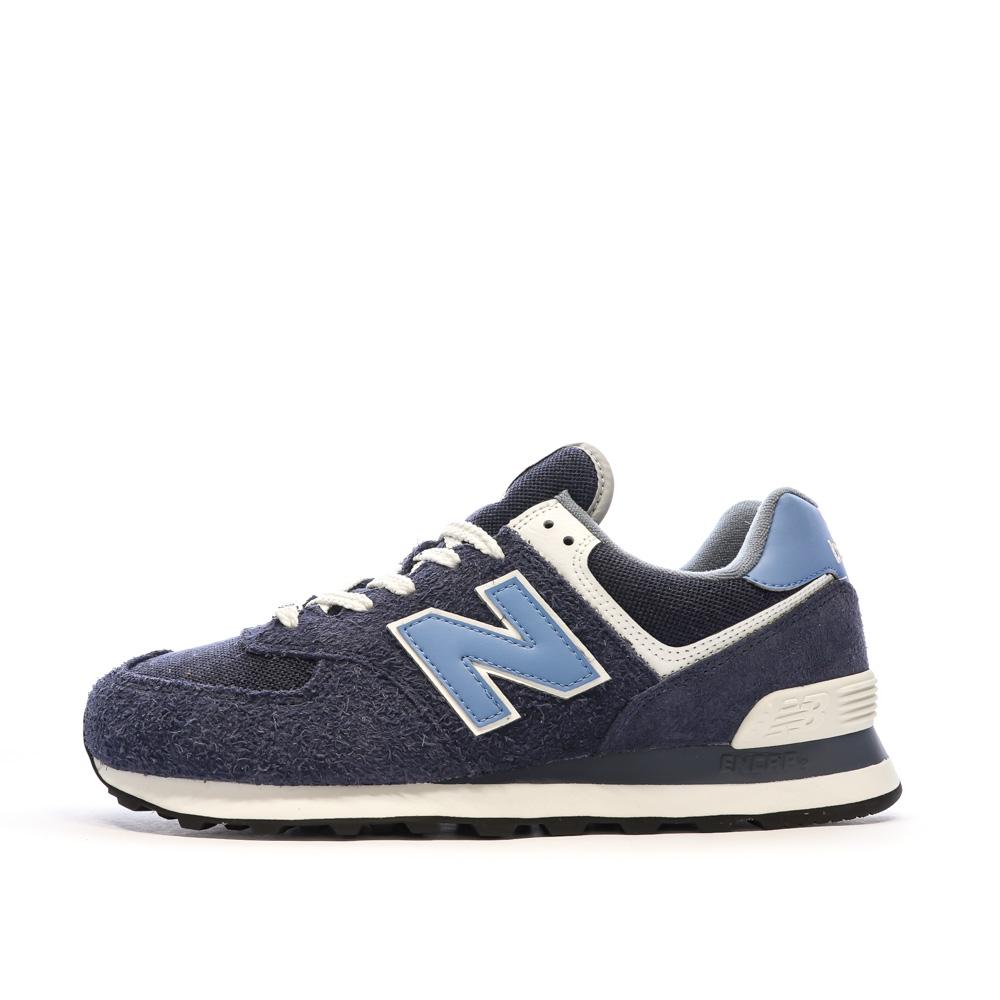 Baskets Marine/Bleu/Blanc Homme New Balance 574 pas cher