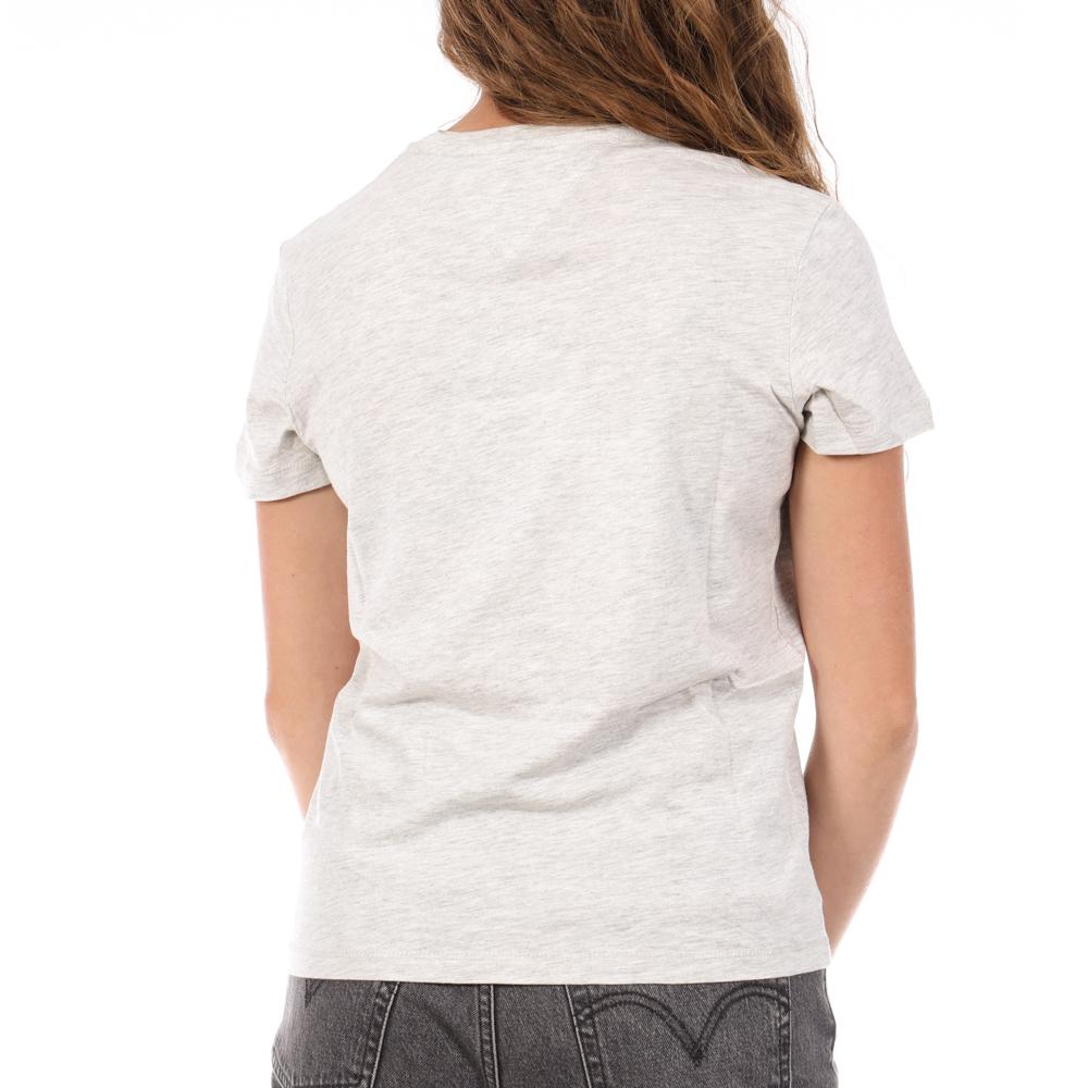 T-Shirt Gris Clair Femme Tommy Hilfiger Linear vue 2