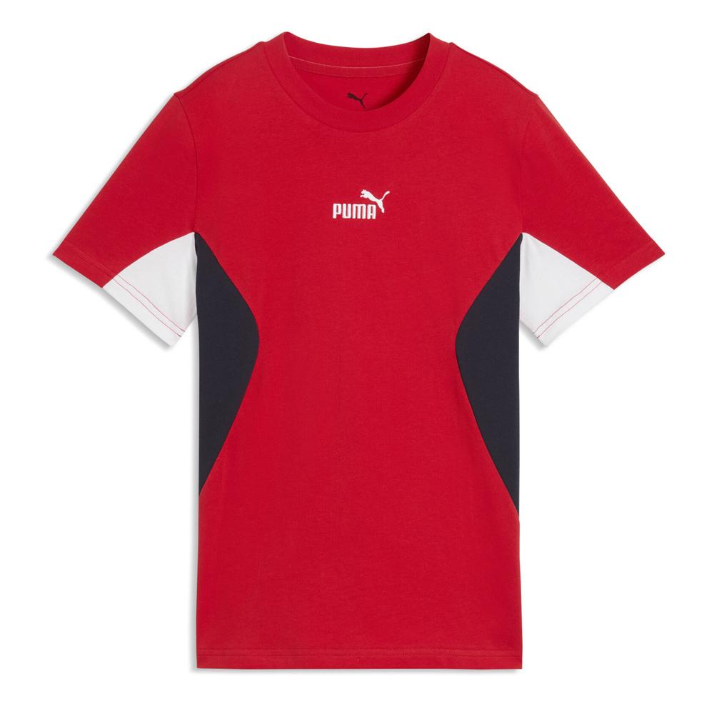 T-Shirt Rouge Garçon Puma Ess Block pas cher