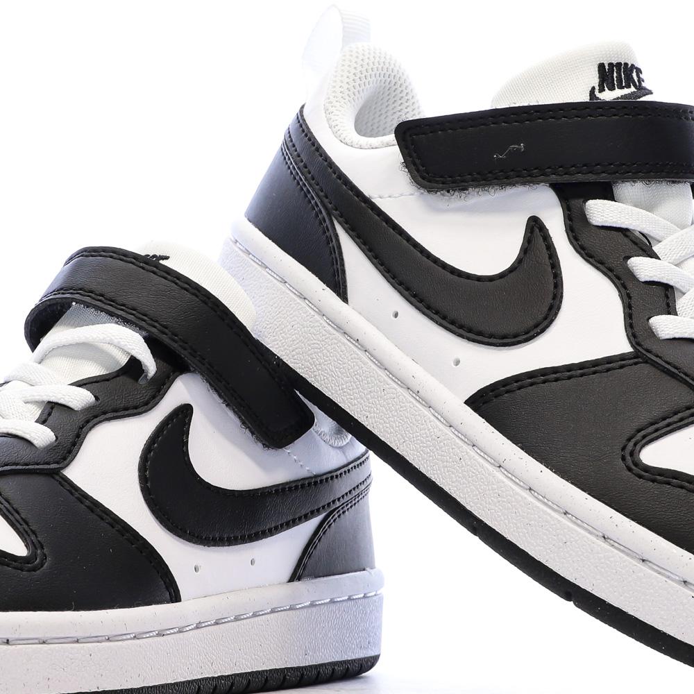 Baskets Noir/Blanc Garçon Nike Court Borough Low vue 7