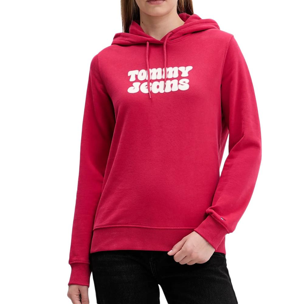 Sweat Rose foncé Femme Tommy Hilfiger Logo 2 pas cher