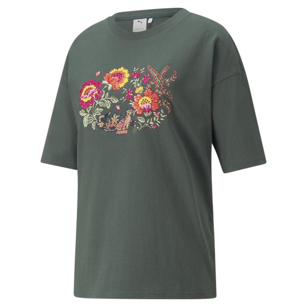 T-shirt Vert Femme Puma x Liberty pas cher