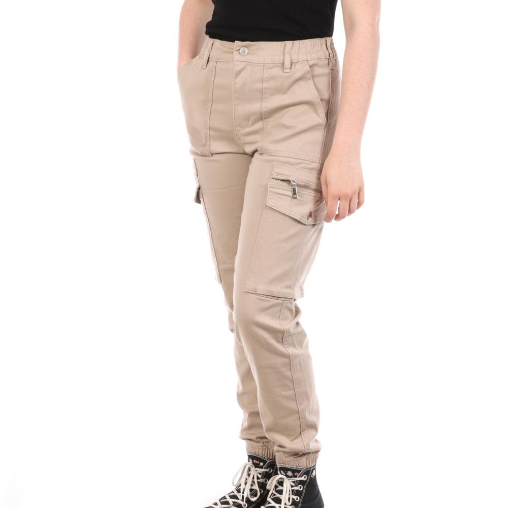 Pantalon Cargo Mom Beige Femme Monday Premium 3669 pas cher