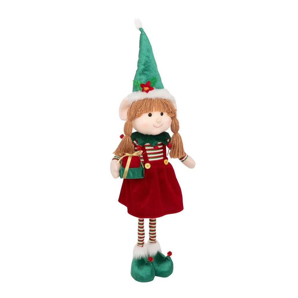 Déco de Noël Lutin Fille télescopique Atmosphera Filou pas cher