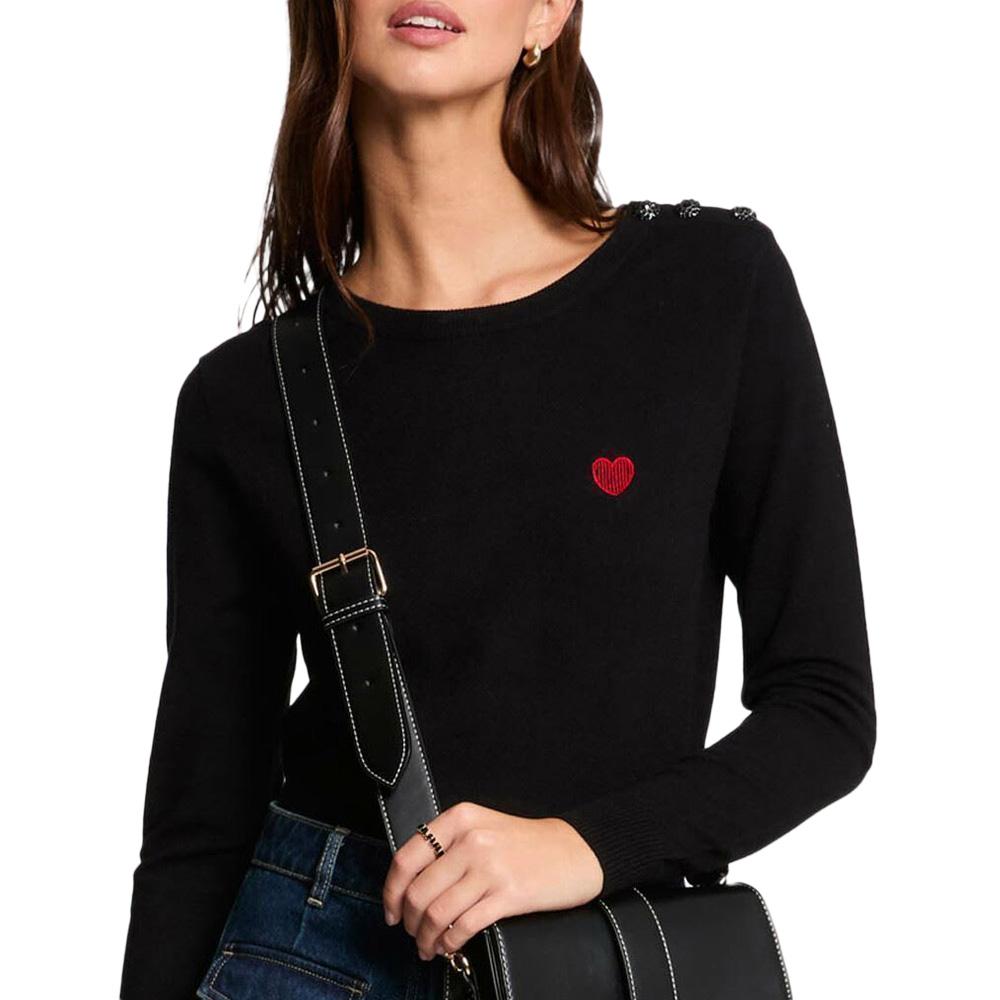 Pull Noir Femme Morgan MKISS pas cher