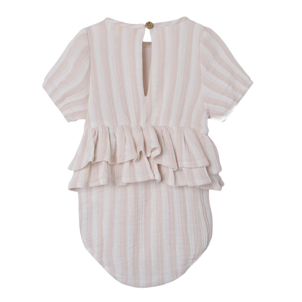 White/Pink Girls’ Romper by Lil’ Atelier Nbffemke Photo of the Espace des Marques %store% store - view of %key%
