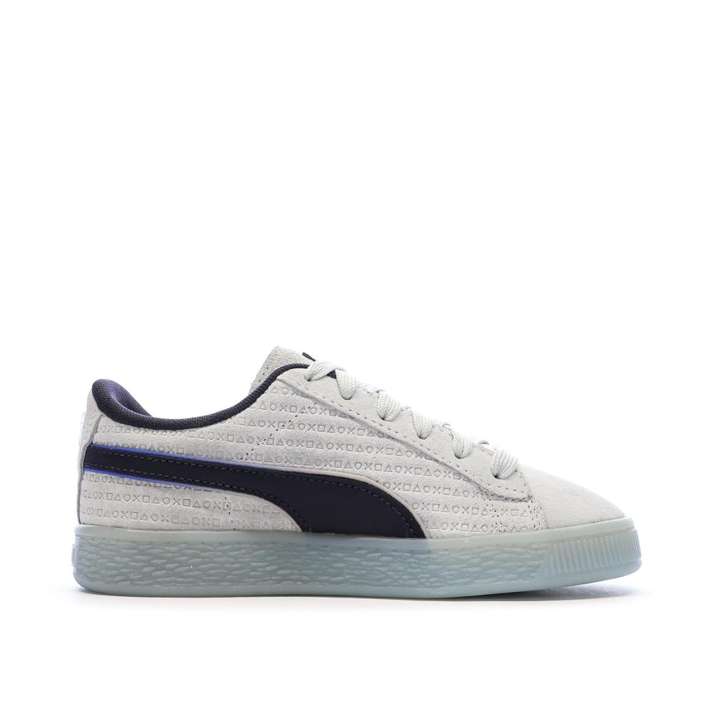 Baskets Grises/Noires Garçon Puma Suede vue 2