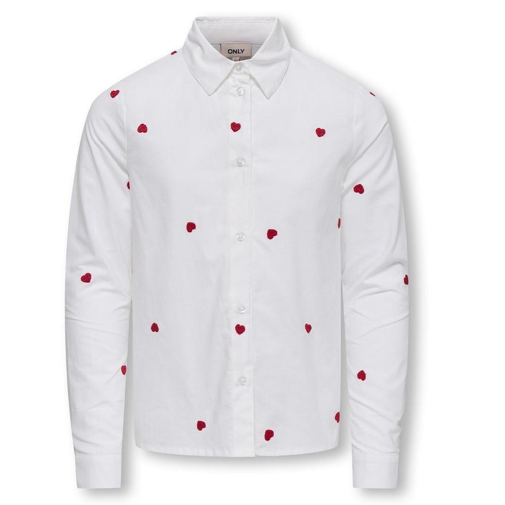 Camisa blanca/roja para niña ONLY Koglina barato