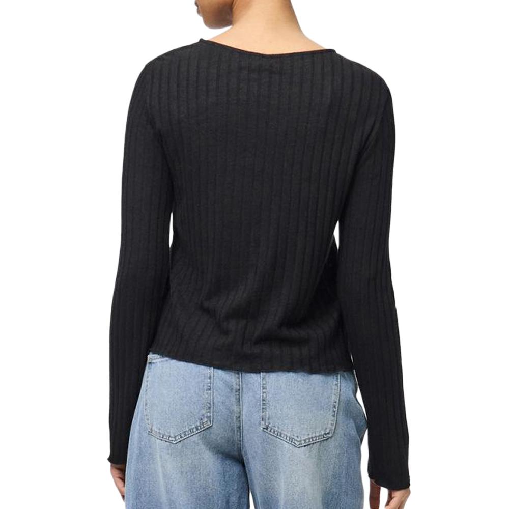 T-Shirt Noir Femme Pieces Iris vue 2