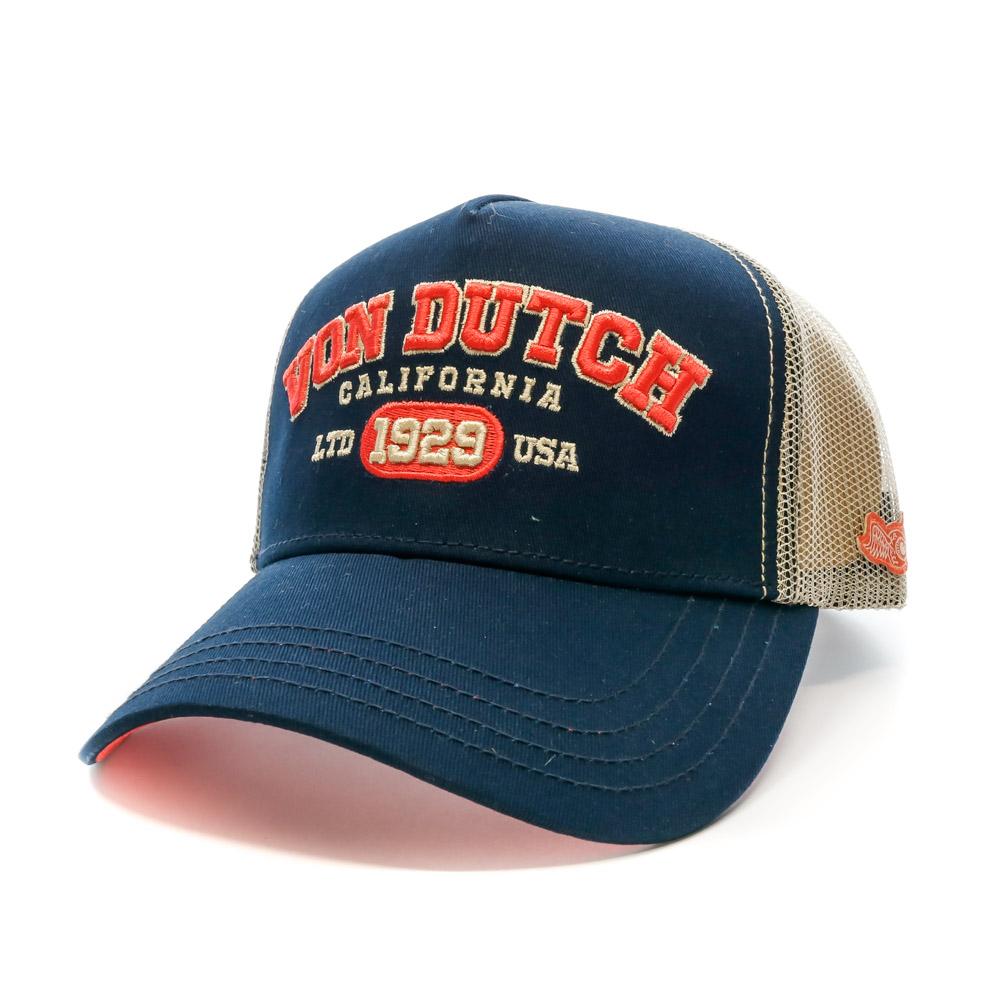 Casquette Marine/Beige Homme Von Dutch College pas cher