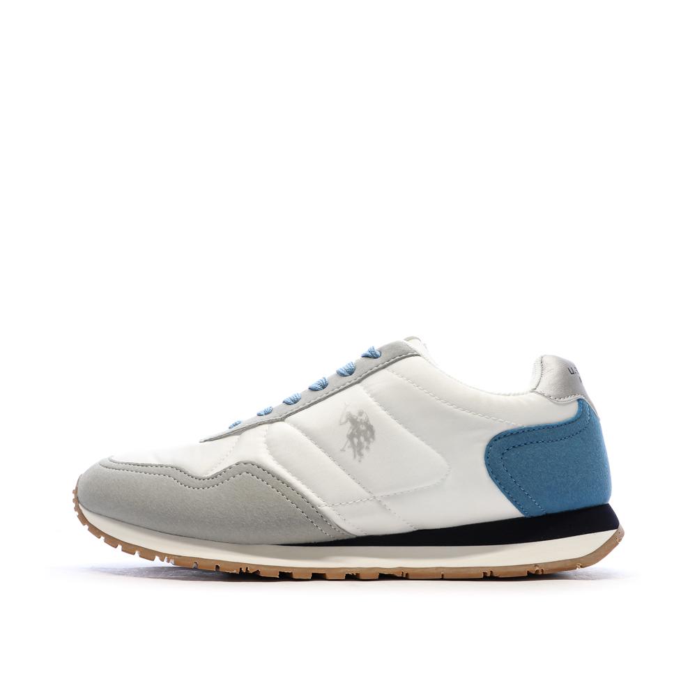 Baskets Blanches/Bleu/Gris Femme US Polo ASSN FS1 pas cher