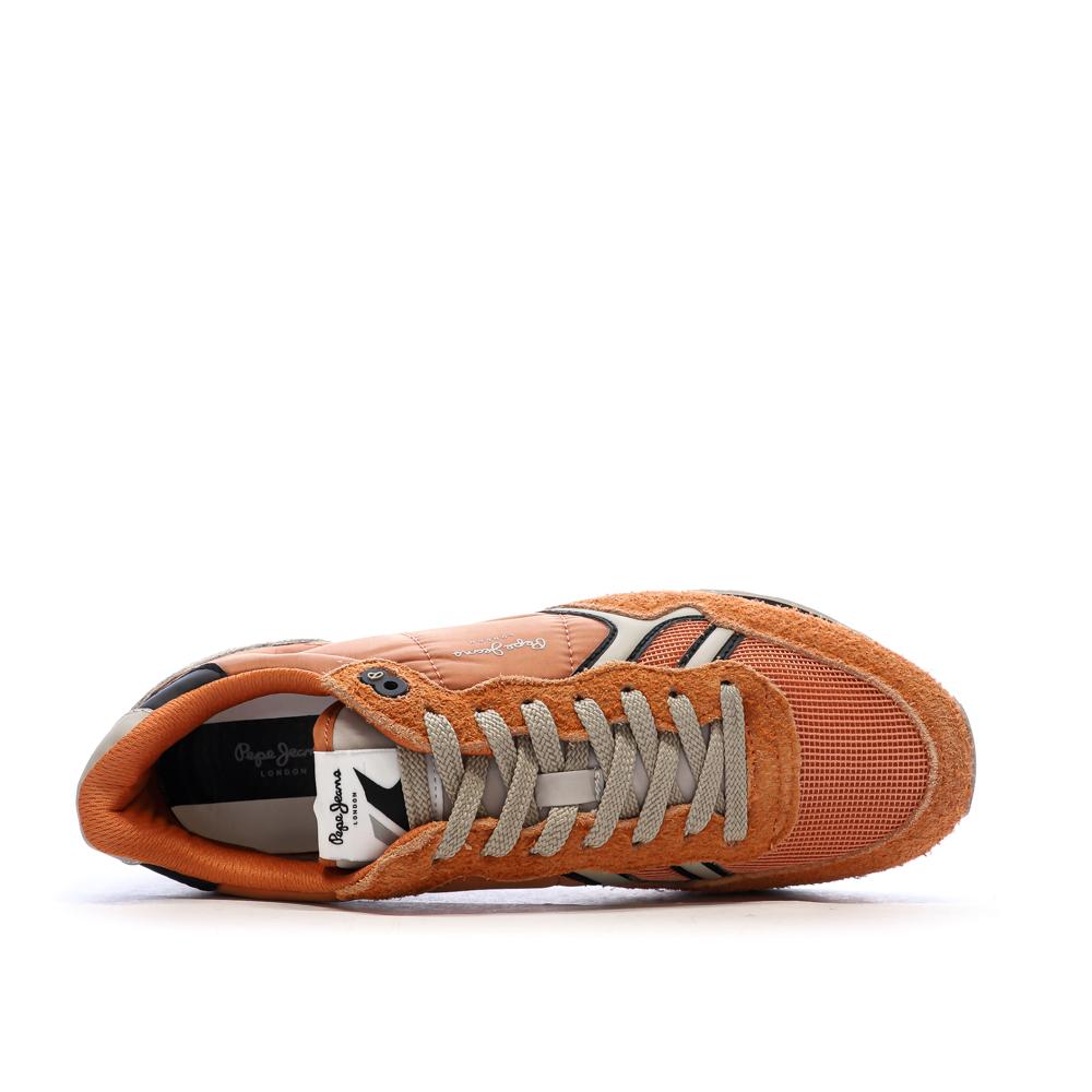 Baskets Orange Homme Pepe Jeans Brit Fun M vue 4