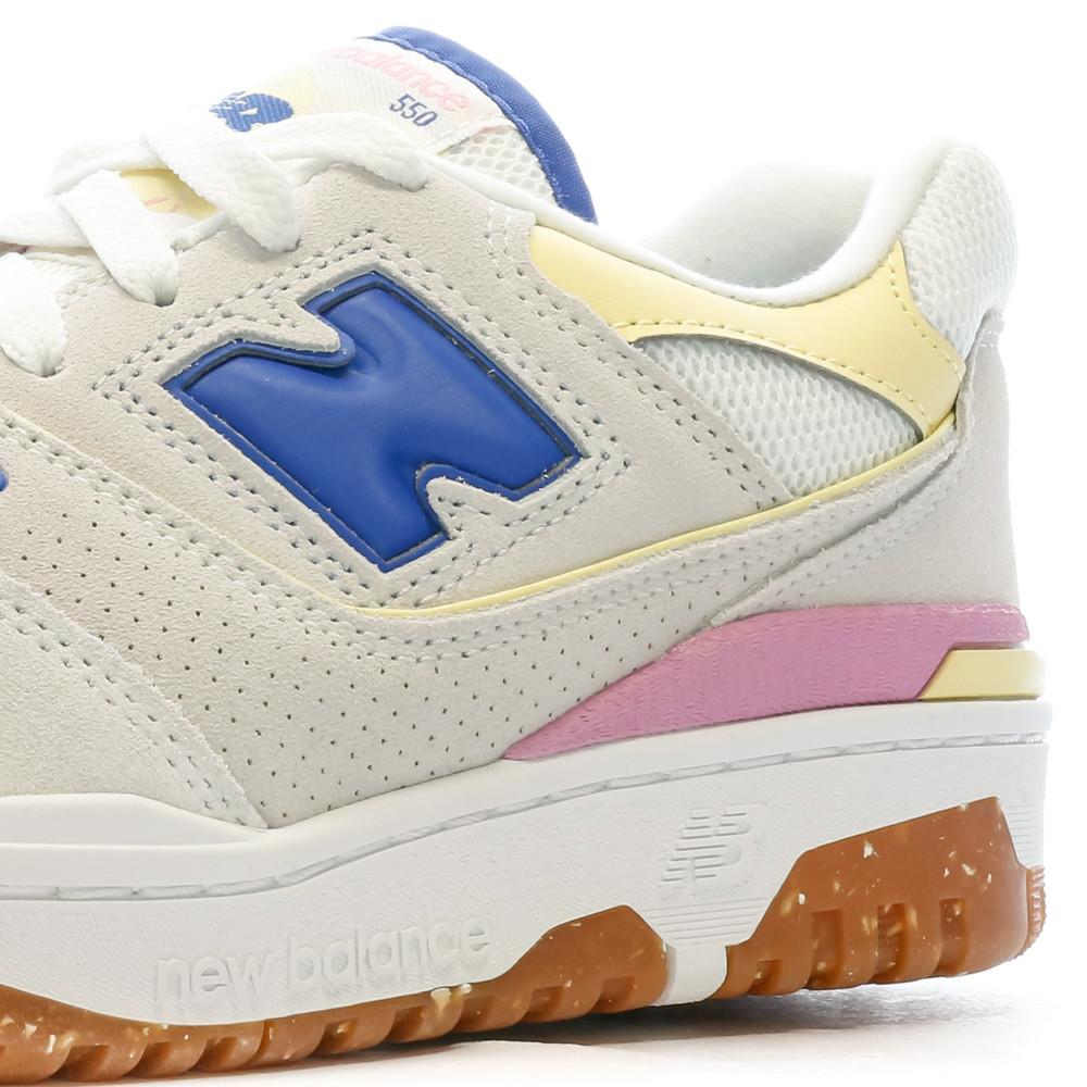 Baskets Beige/Bleu Femme New Balance Bb550 vue 7