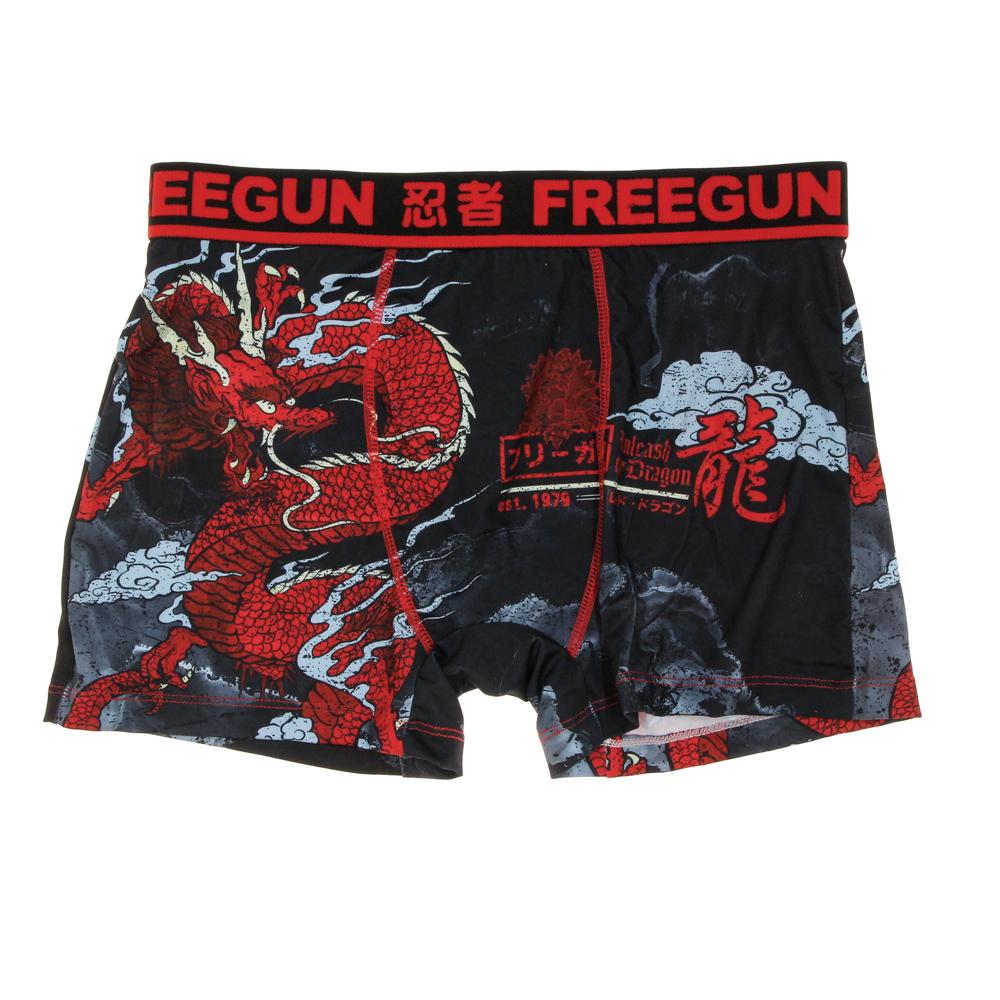 Boxer Noir/Rouge Homme Freegun Dragon pas cher