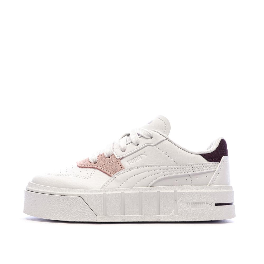 Baskets Blanc/Rose Fille Puma Puma Cali Court Match pas cher