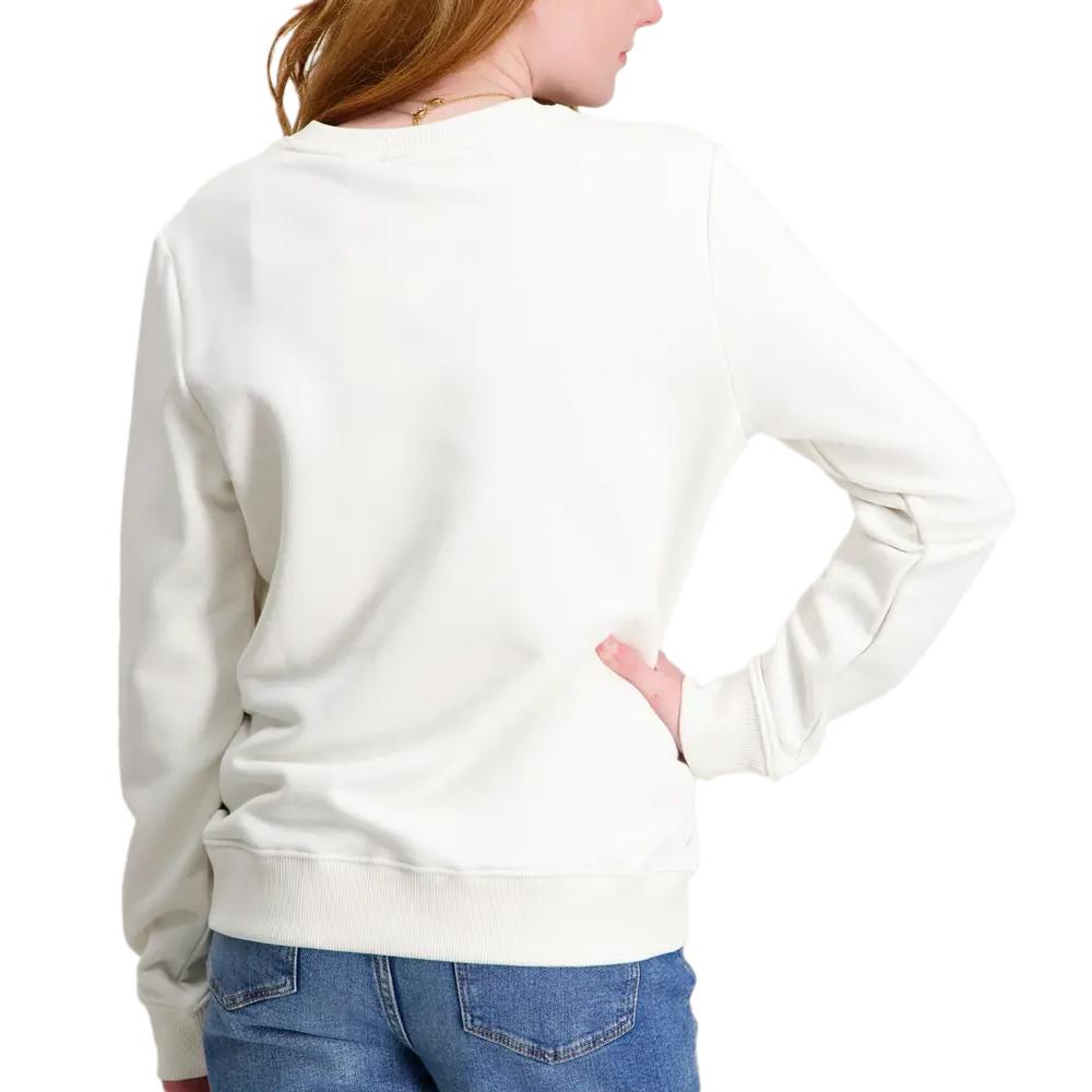 Sweat Blanc Fille Calvin Klein Jeans Mono vue 2