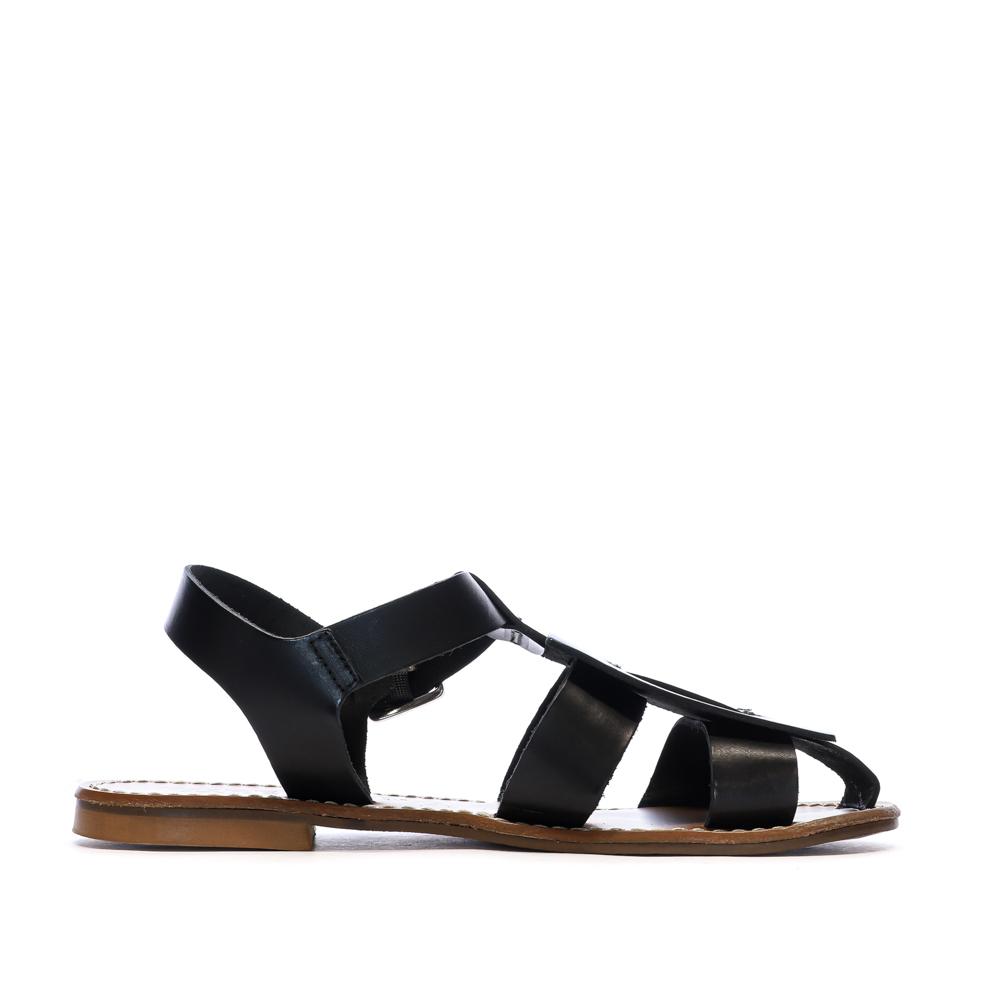 Sandales Noires Femme Pare Gabia Axpe vue 2