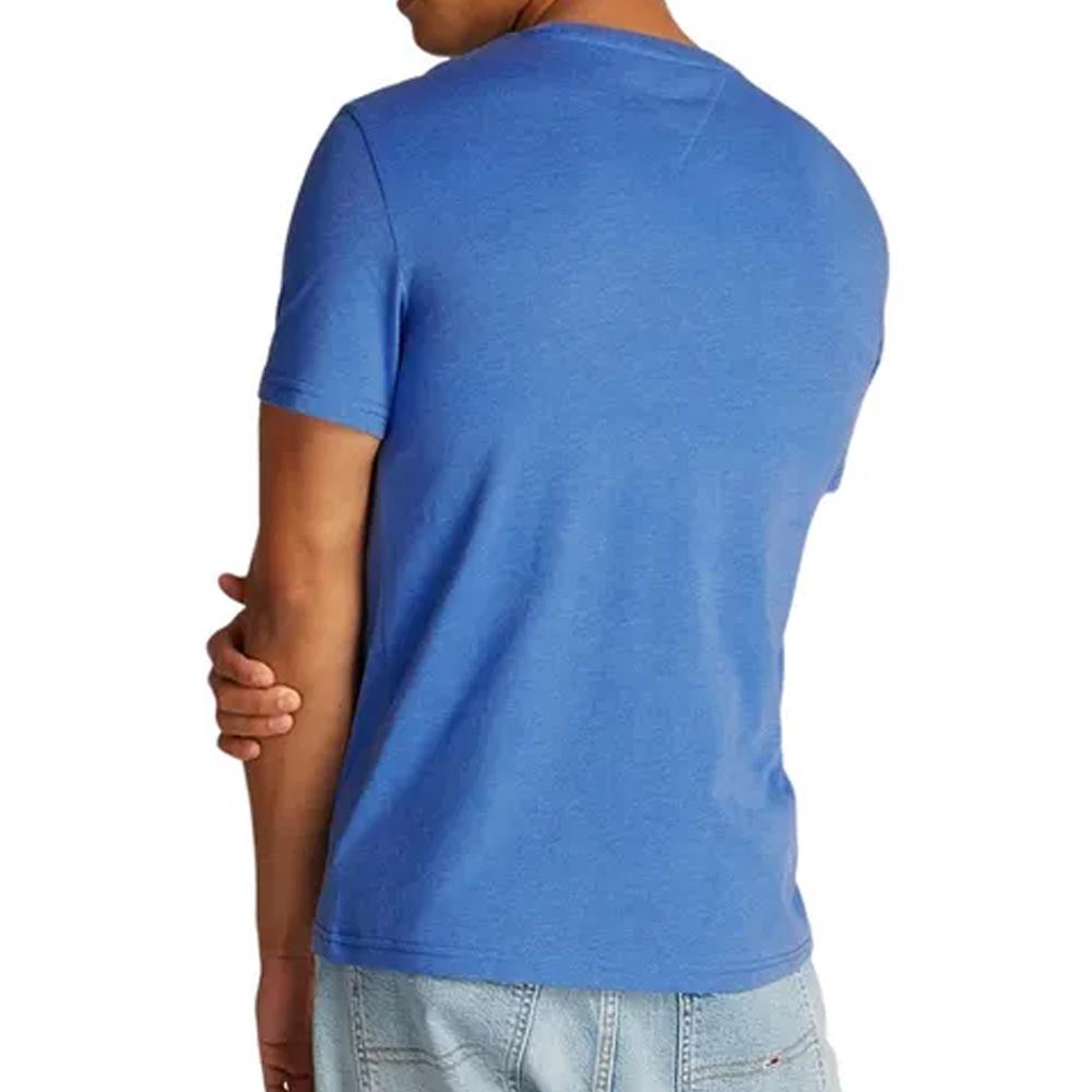 T-shirt Bleu Moyen Homme Tommy Hilfiger Jaspe DM0DM20363 vue 2