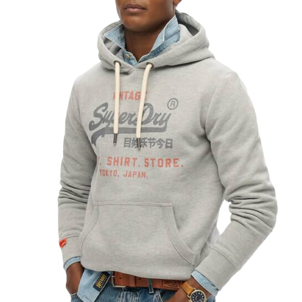 Sweat Gris Homme Superdry Heritage pas cher