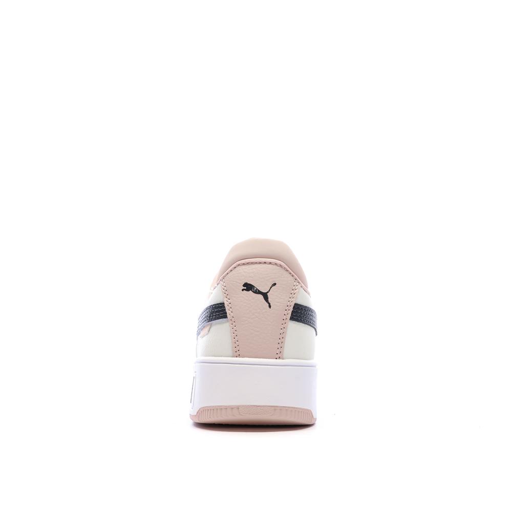 Baskets Blanc/Rose/Noir Femme Puma Carina Street vue 3
