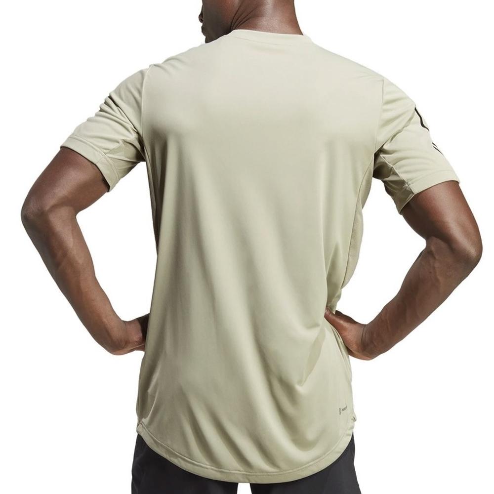 T-shirt Kaki Homme Adidas Club HS3260 vue 2