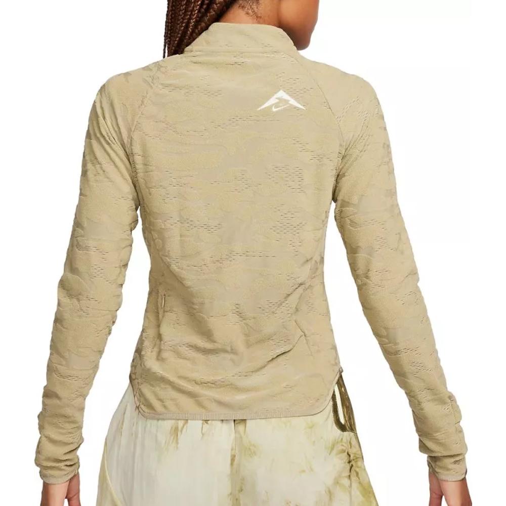 T-shirt Manches Longues Kaki Femme Nike Midlayer vue 2