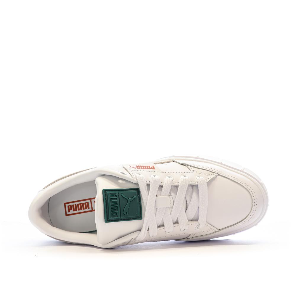 Baskets Blanches/Vert Femme Puma Mayze Stack vue 4