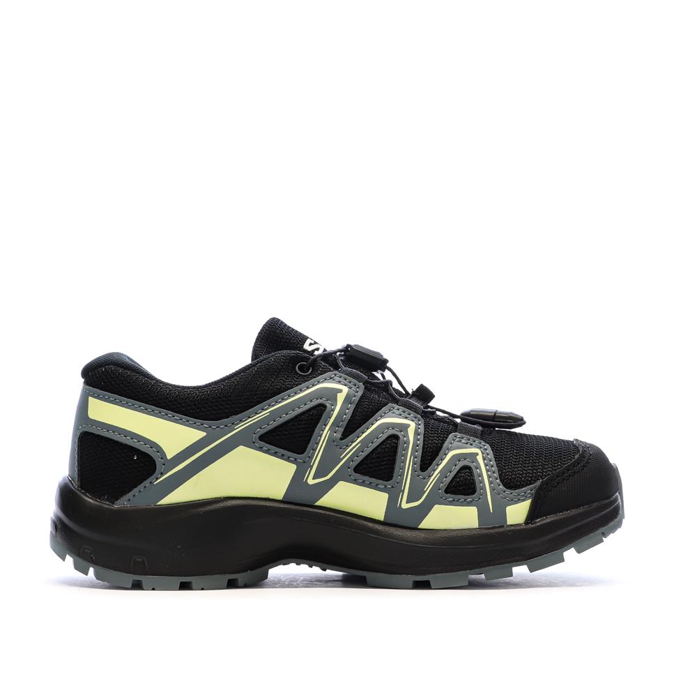 Schwarze/gelbe Salomon-Wanderschuhe für Herren „Piccolo“ Ansicht 2