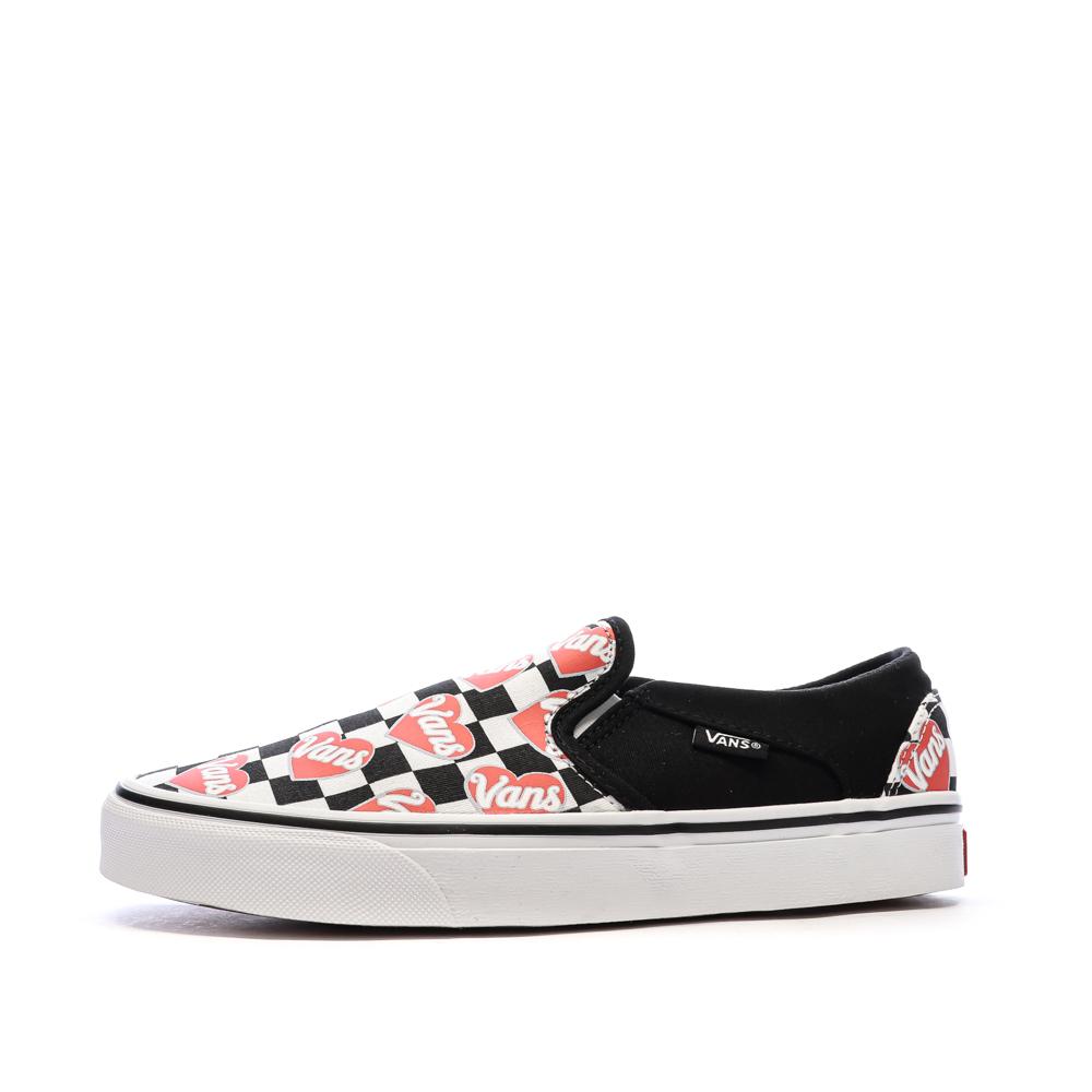 Baskets Blanches/Noires/Roses Femme Vans Asher pas cher
