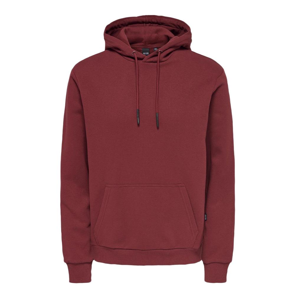 Sweat à Capuche Bordeaux Homme Only & Sons Ceres pas cher