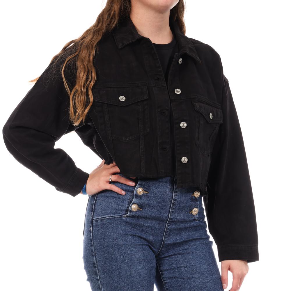 Veste en Jean Noir Femme Jennyfer VROPY pas cher