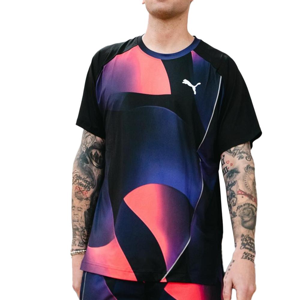 Maillot Noir/Violet Homme Puma All Pro Aop pas cher