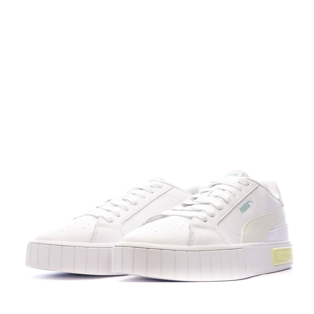Baskets Blanche/Jaune Femme Puma Cali Star vue 6