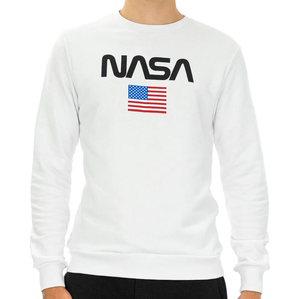 Sweat Blanc Homme Nasa 41S pas cher