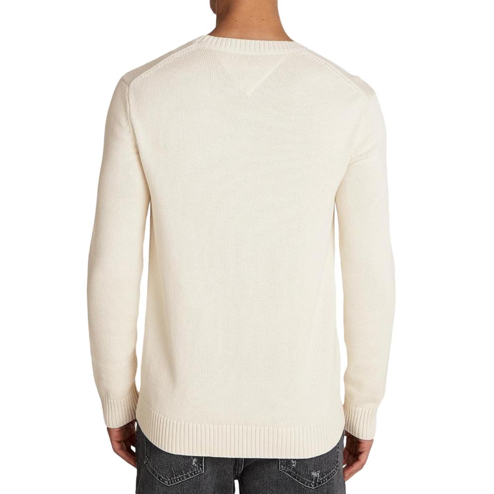 Pull Beige Homme Tommy Hilfiger slim essntls vue 2