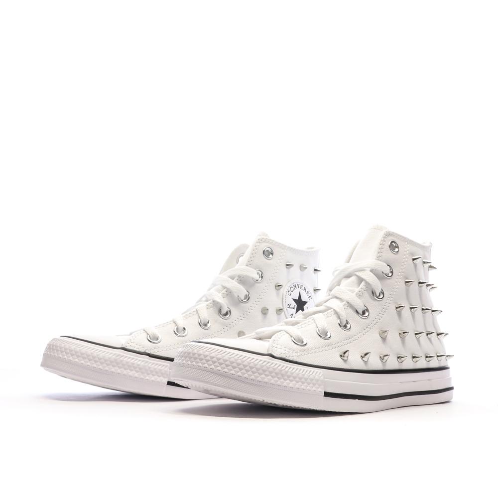 Baskets Blanches Femme Converse Chuck Taylor All Star Studded vue 6