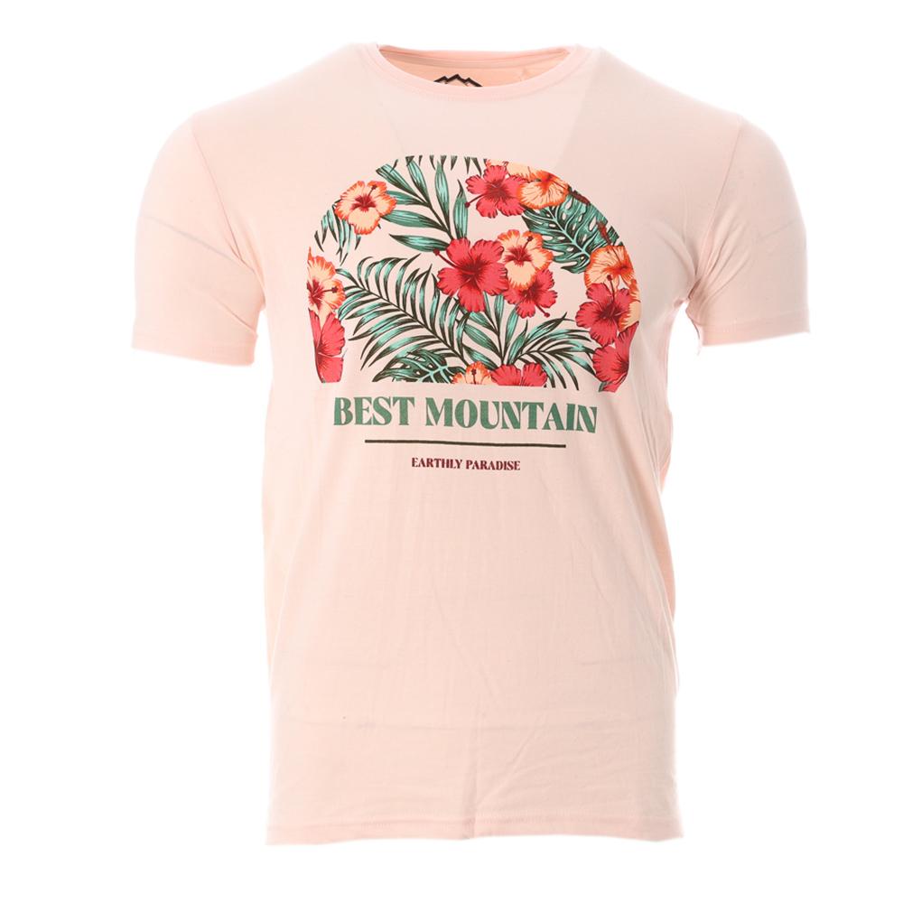 T-shirt Rose Homme Best Mountain 1006 pas cher