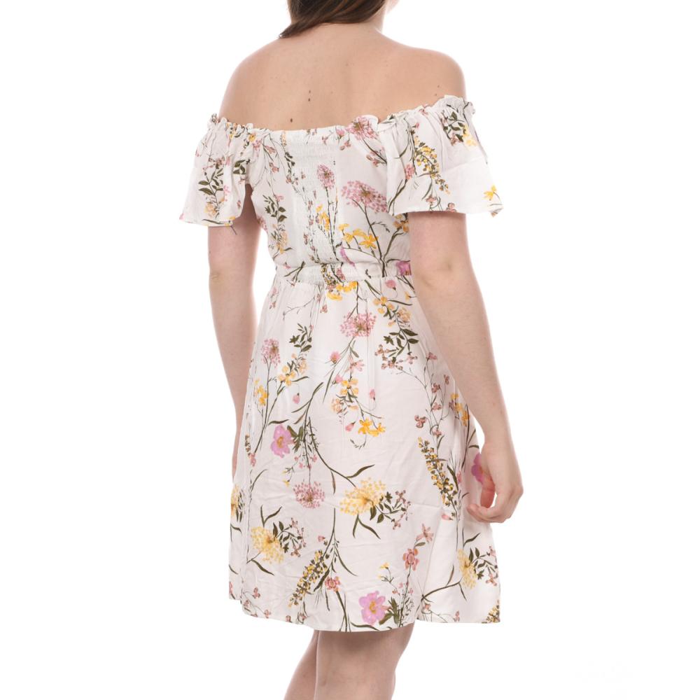 Robe Blanche à Fleurs Femme Vero Moda Easy 10263302 vue 2