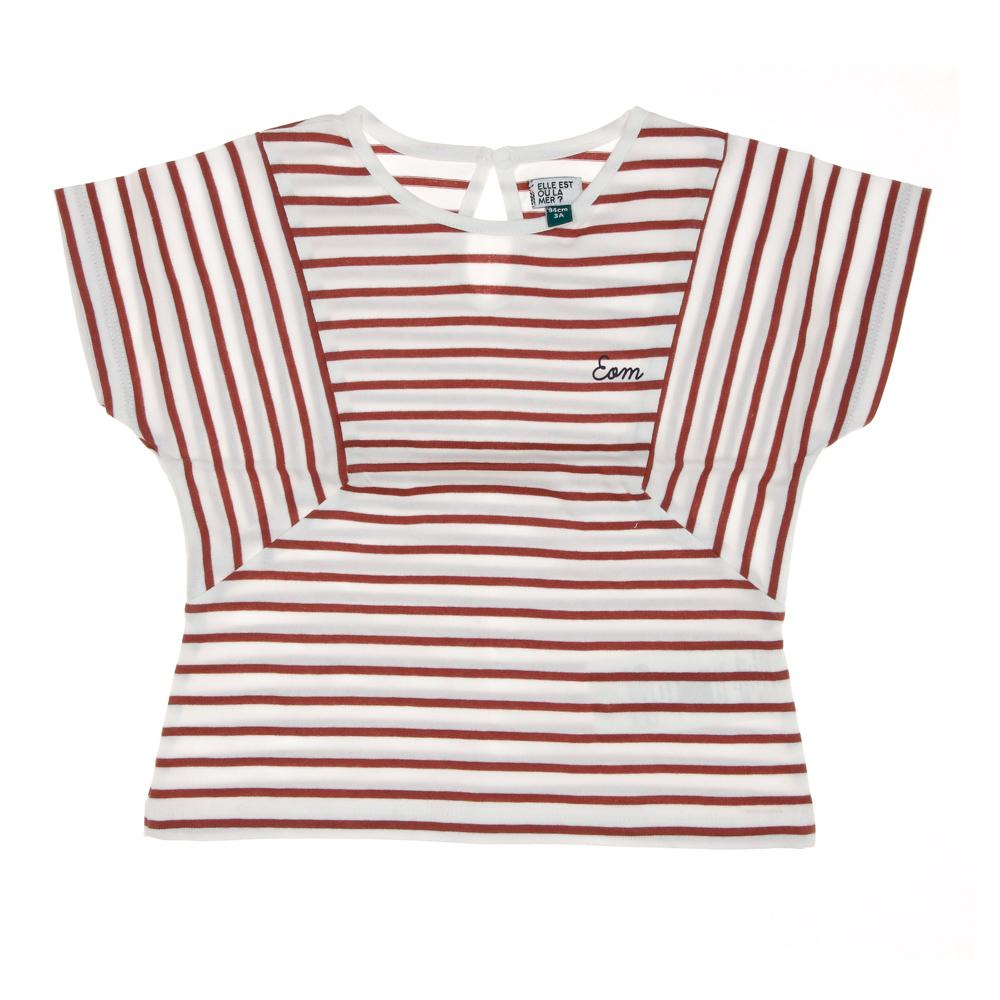 T-Shirt Blanc/Rose Fille EOM Tuner pas cher