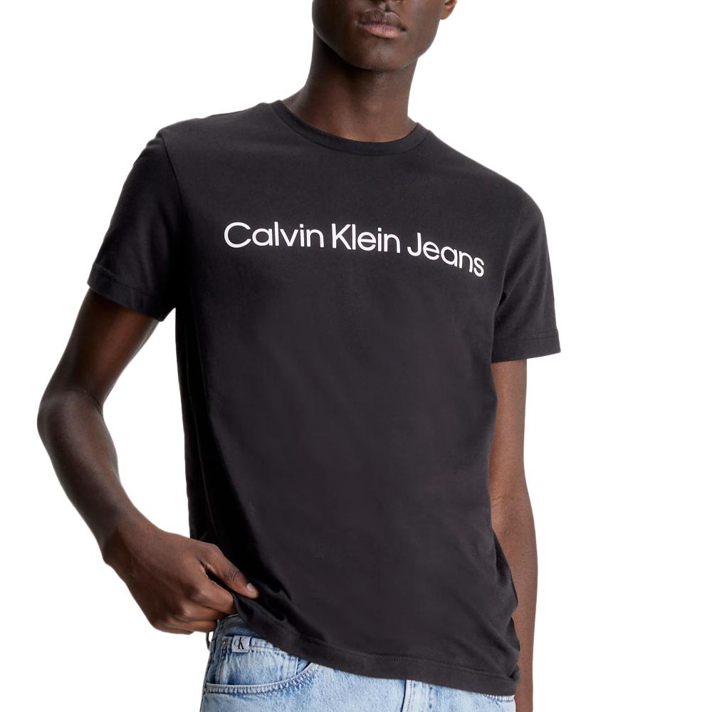 T-Shirt Noir Homme Calvin Klein JeansCore Institutional pas cher