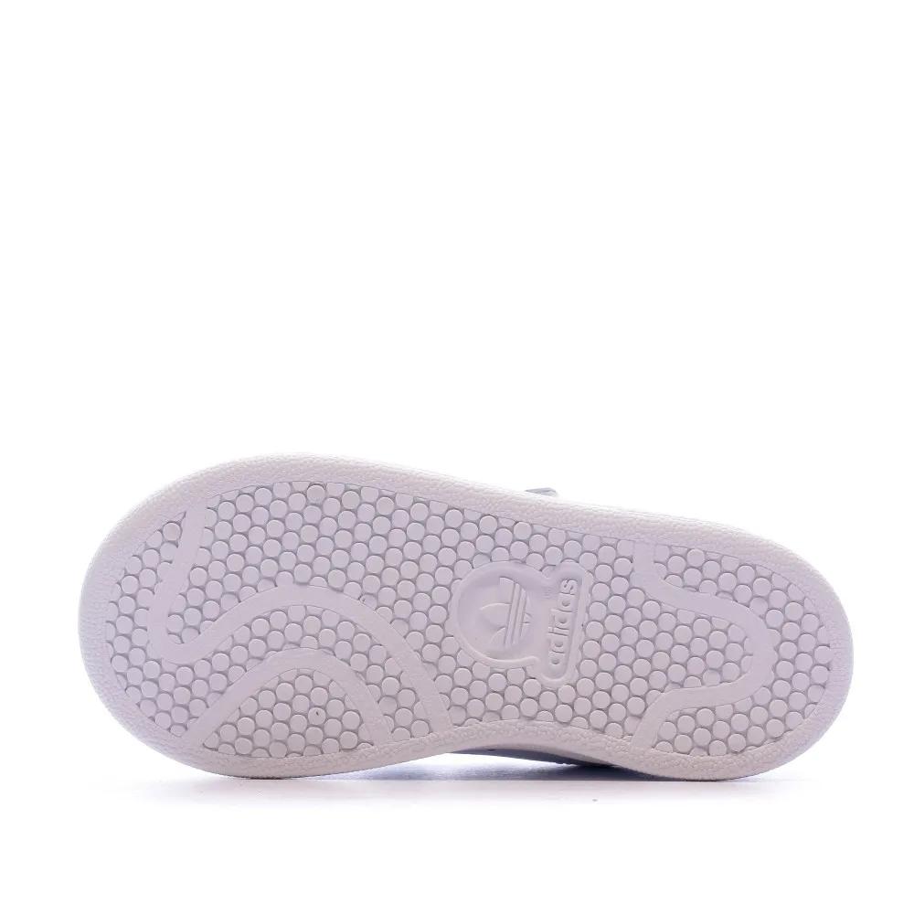 Basket Blanche Fille Adidas STAN SMITH CF I vue 5