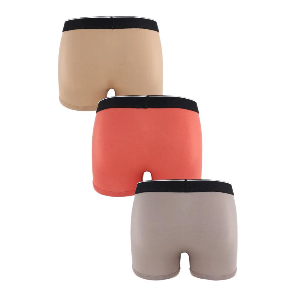 x3 Boxers Beige/Kaki/Rouille Homme Kaporal Underwear vue 2