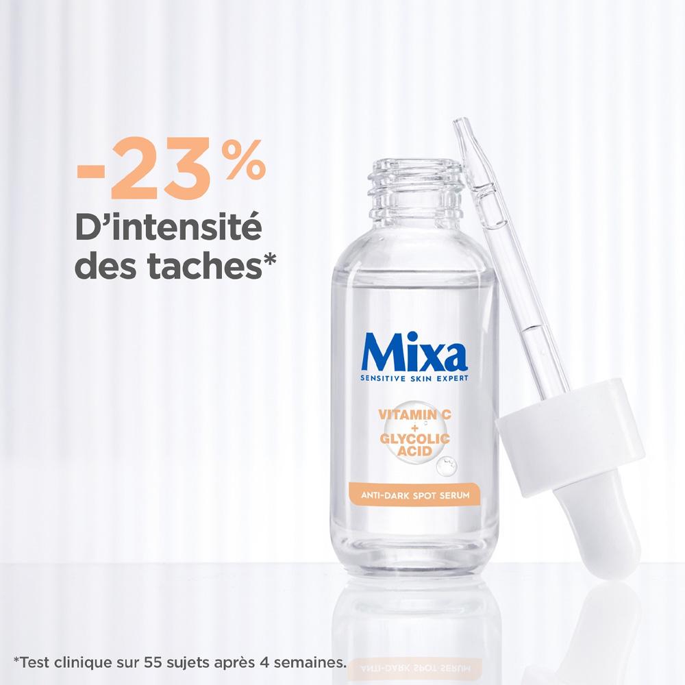 Sérum Concentré Anti-Taches Vitamine C + Acide Glycolique Mixa Expert Peau Sensible vue 2